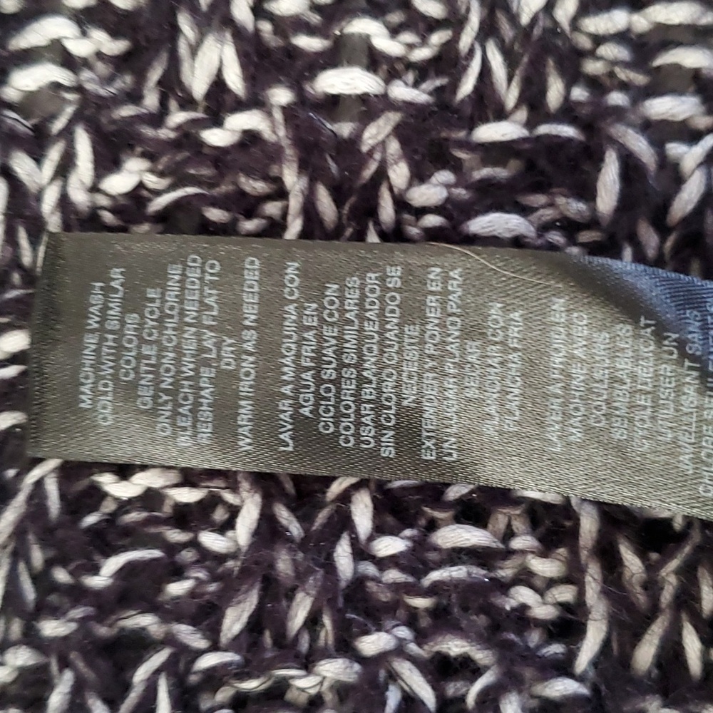 White House Black Market Marled Drop Sleeve Long Cardigan Black And White Size S - Picture 8 of 8